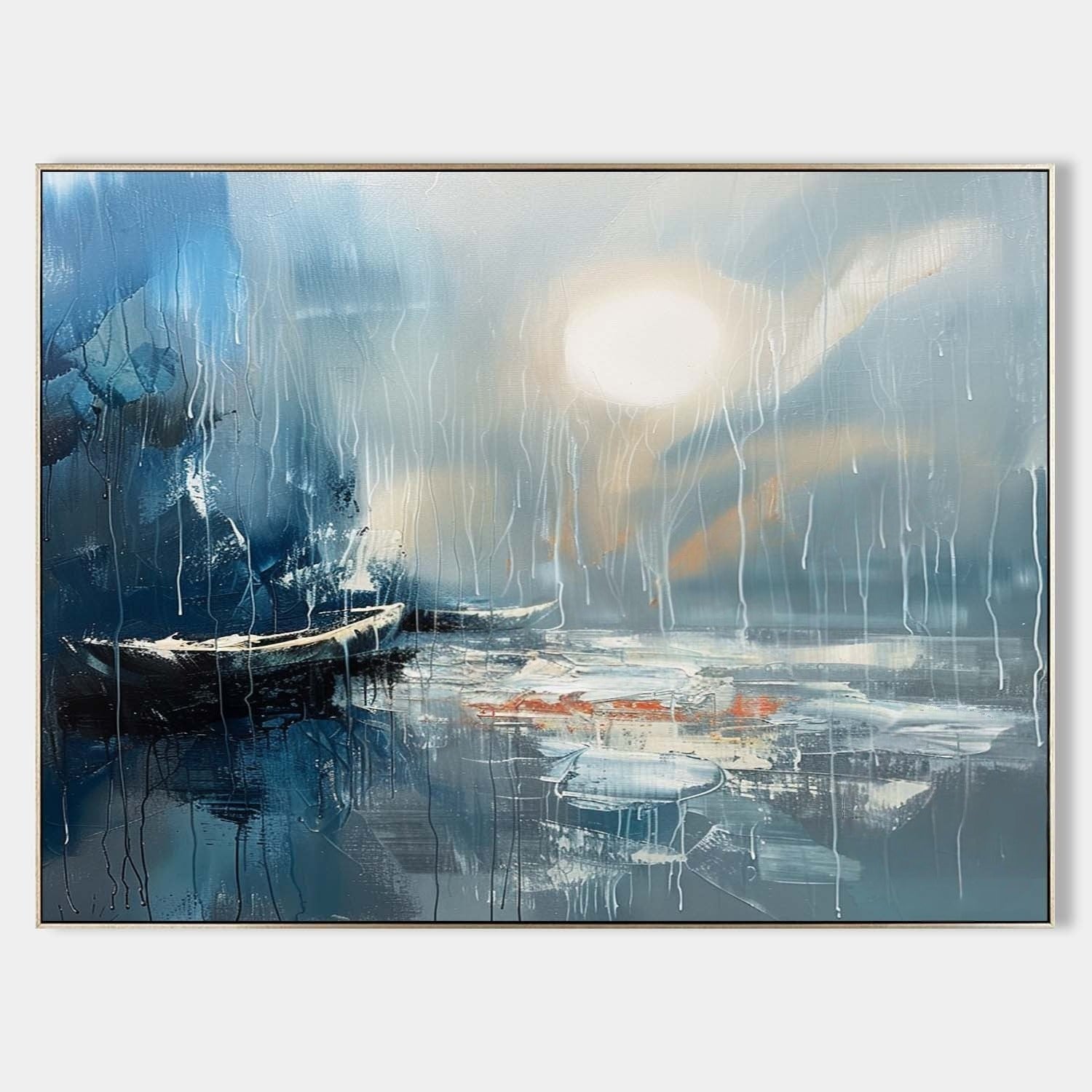 Wall Art Horizontal Moonlit Fishing - Neutralighting