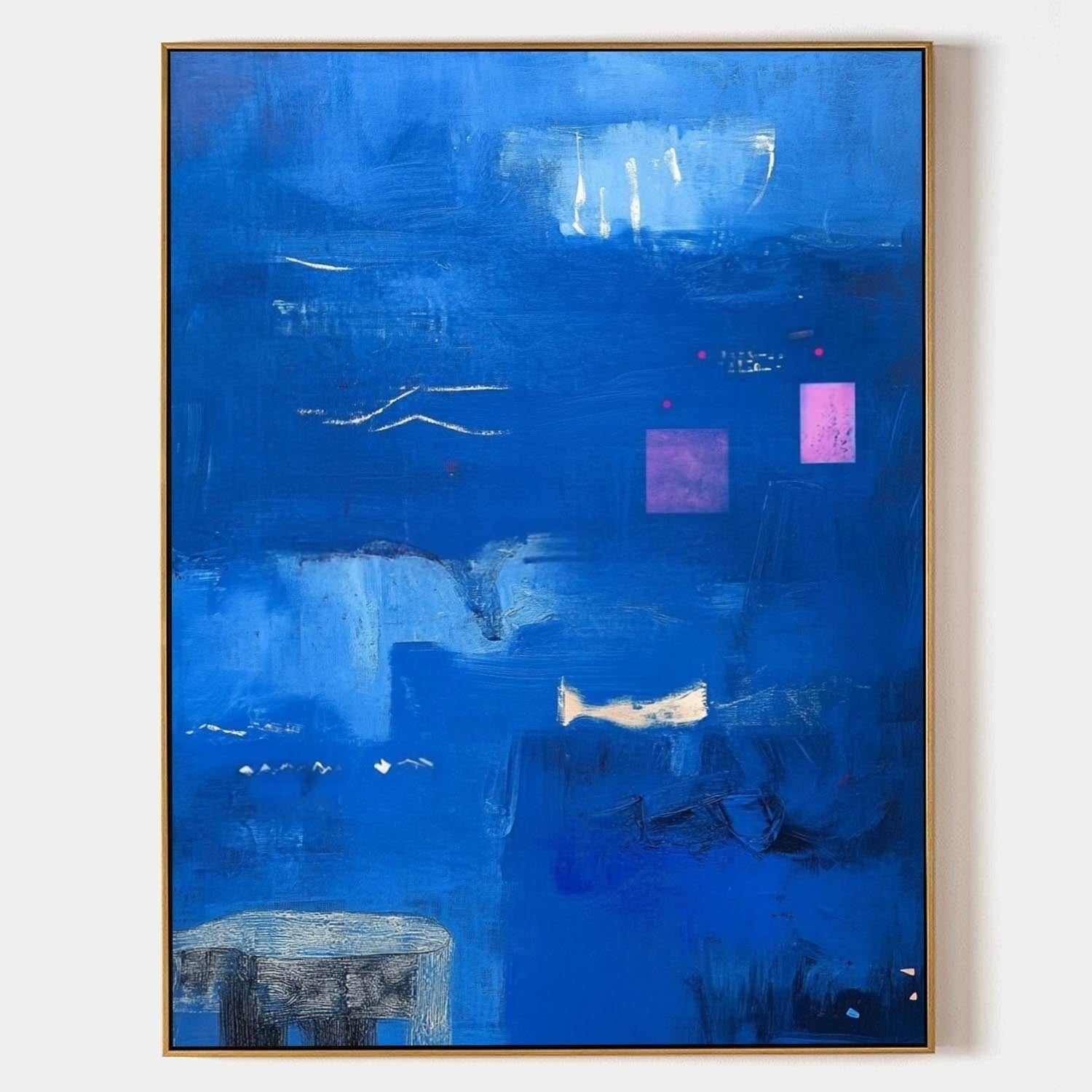 Wall Art Artistic Textured Vivid Blue - Neutralighting