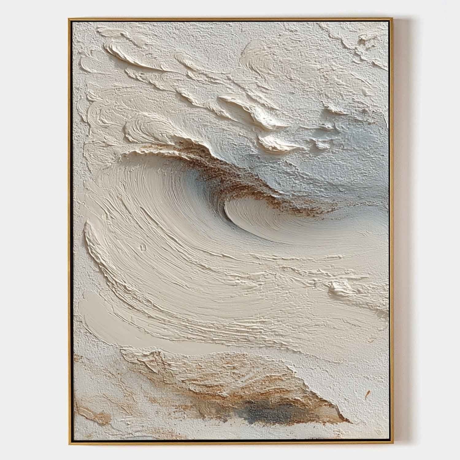 Wall Art Abstract Sand Dune Beige Textured - Neutralighting