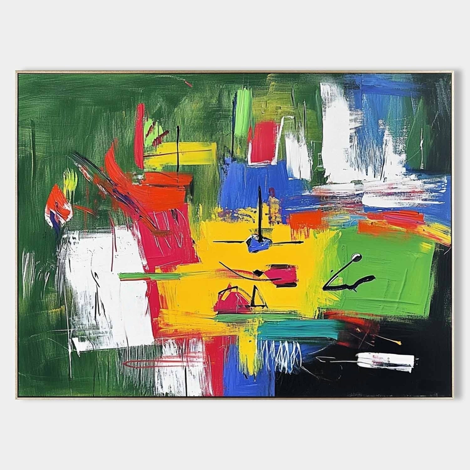 Wall Art Horizontal Expressionist Colorful - Neutralighting