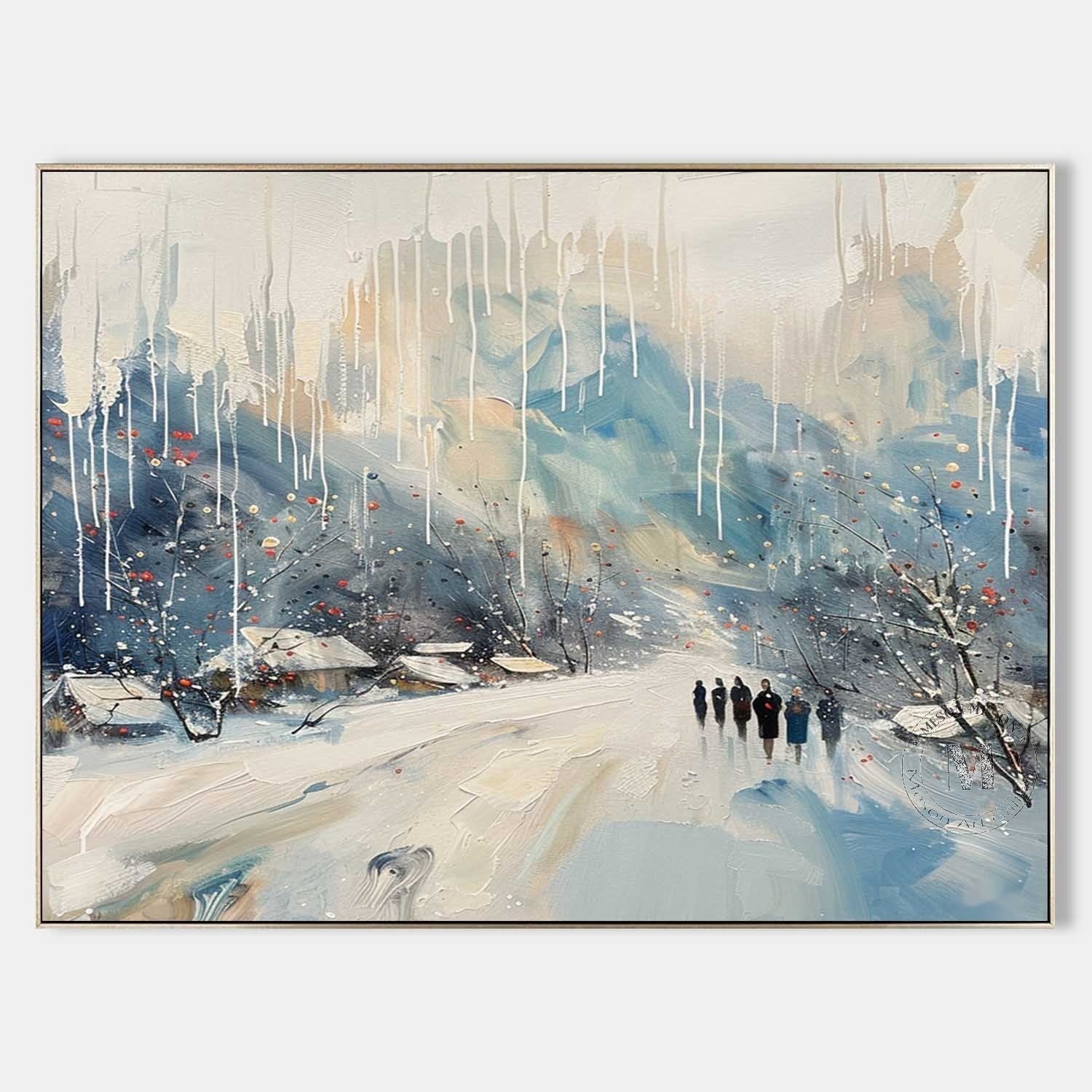 Wall Art Horizontal Winter Village - Neutralighting