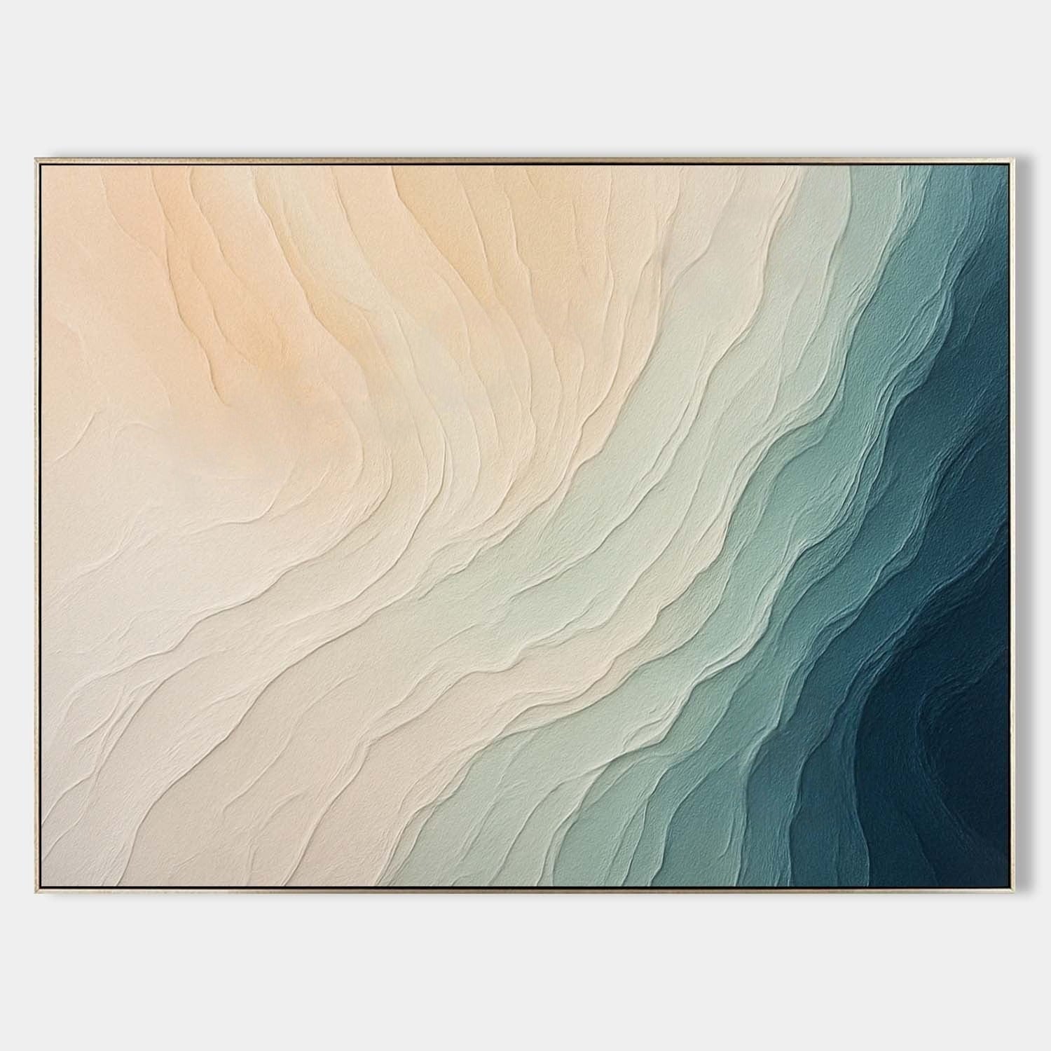Wall Art Textured Gradient Wave Pattern - Neutralighting