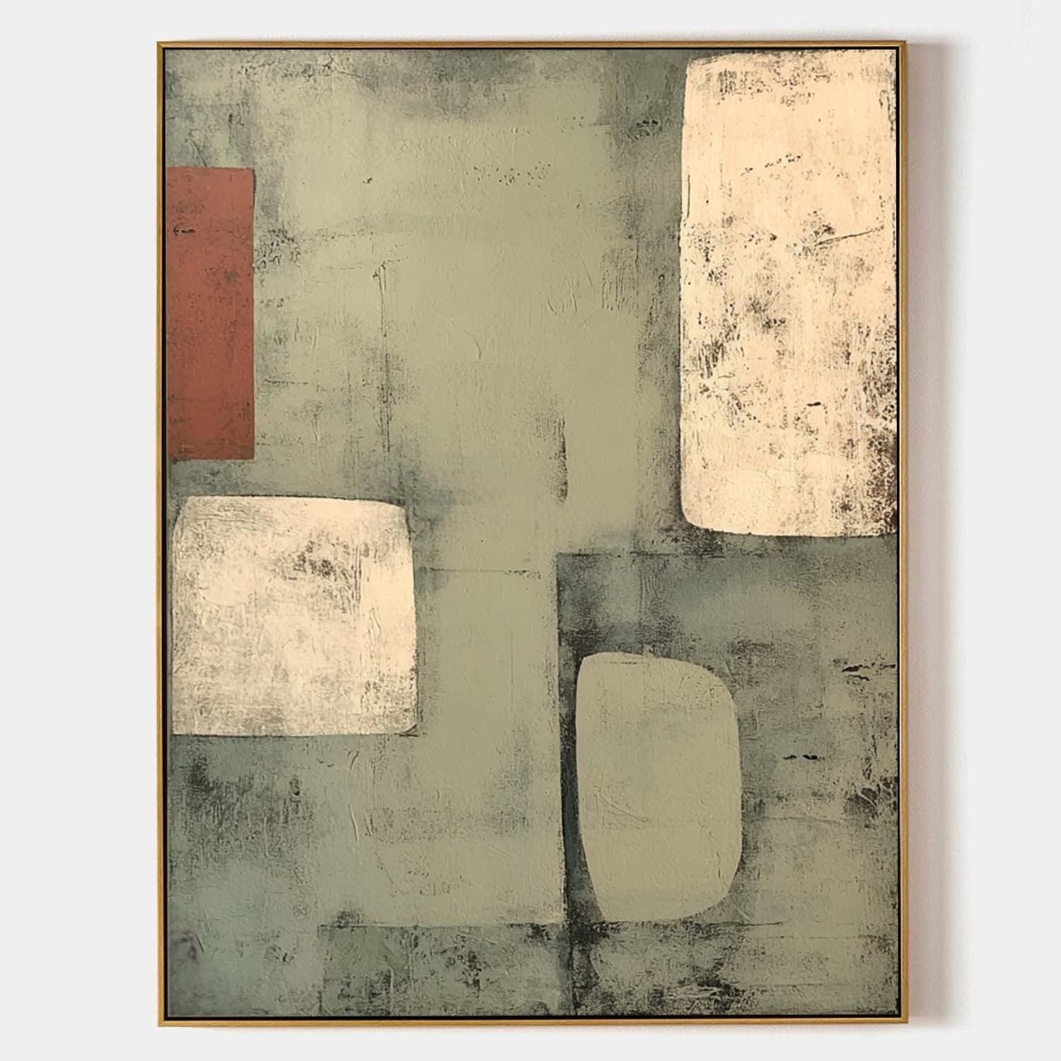 Wall Art Minimalist Geometric Sage Terracotta - Neutralighting