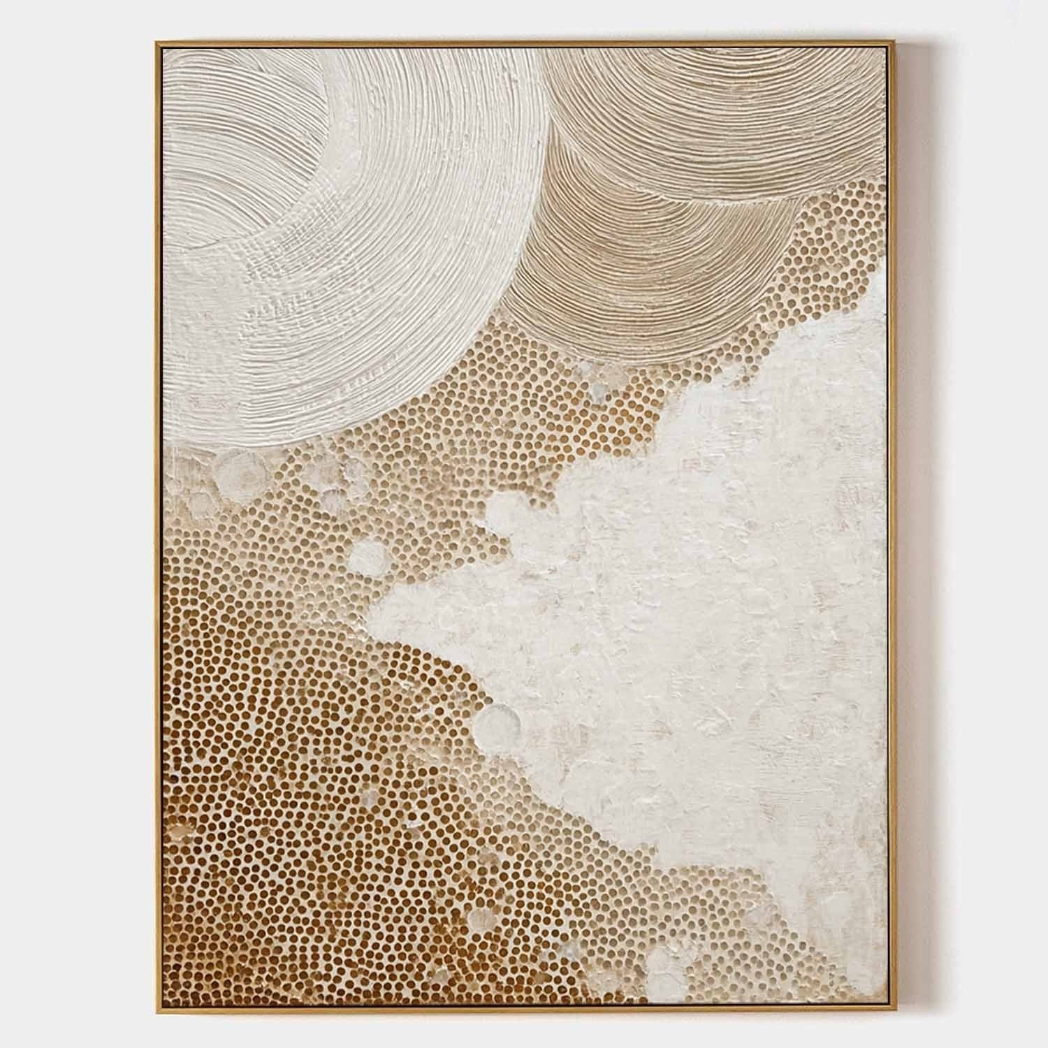 Wall Art Neutral Textured Oil Painting - Neutralighting