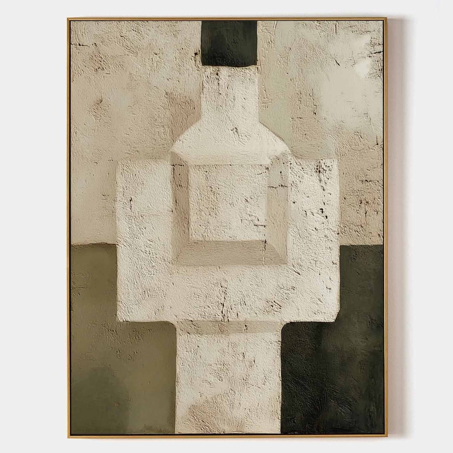 Wall Art 3D Geometric Abstract Neutral - Neutralighting