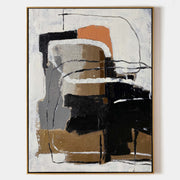 Black And Brown Abstract Painting ABAV185 - Neutralighting