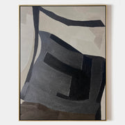 Black And Brown Abstract Painting ABAV188 - Neutralighting