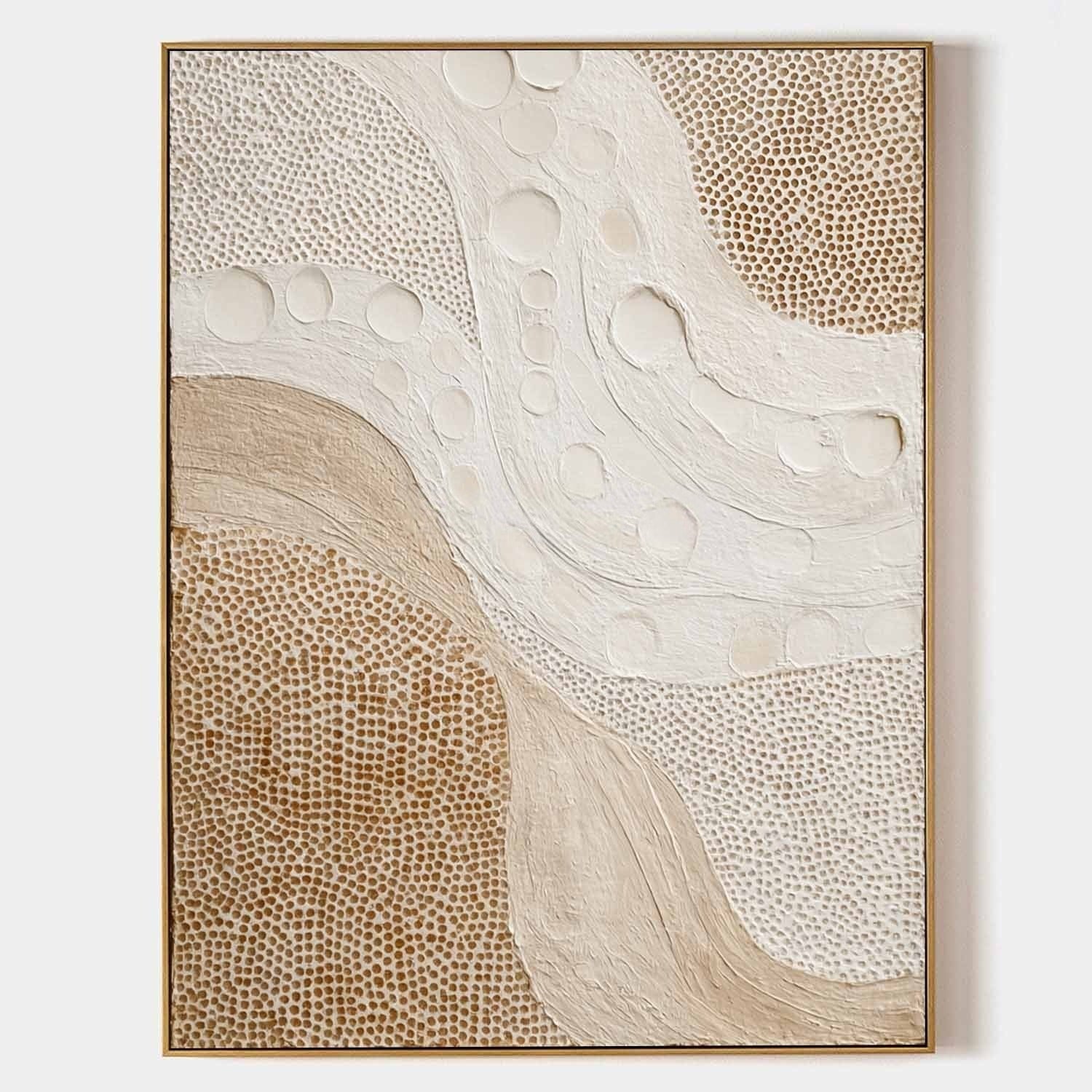 Wall Art Organic Flow Texture Bohemian Painting - Neutralighting