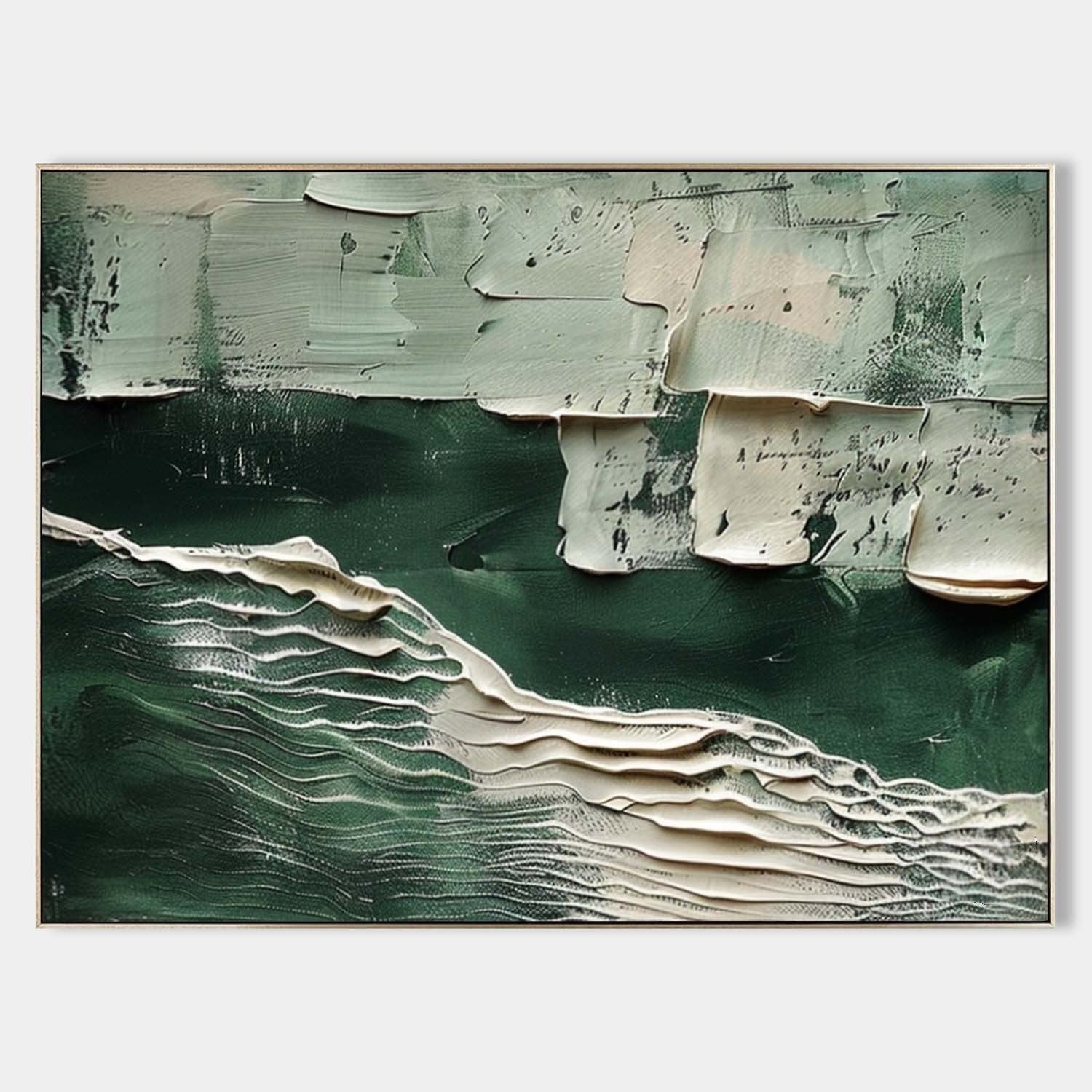 Wall Art Horizontal 3D Green Ocean - Neutralighting