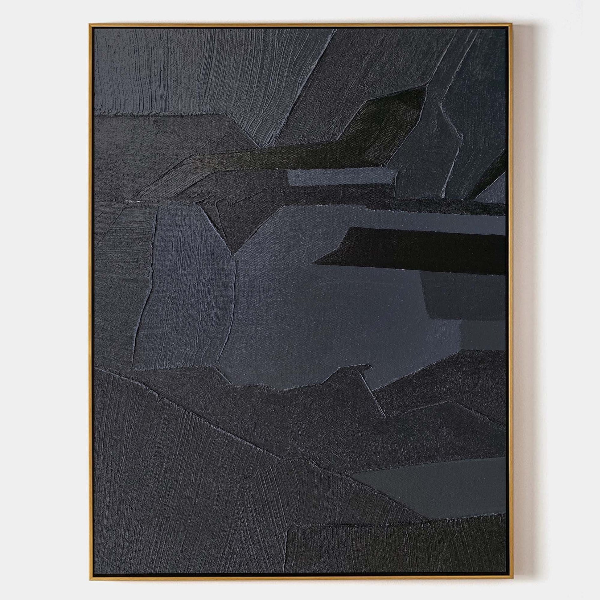 Black Abstract Painting ABAV214 - Neutralighting