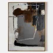 Black And Brown Abstract Painting ABAV191 - Neutralighting