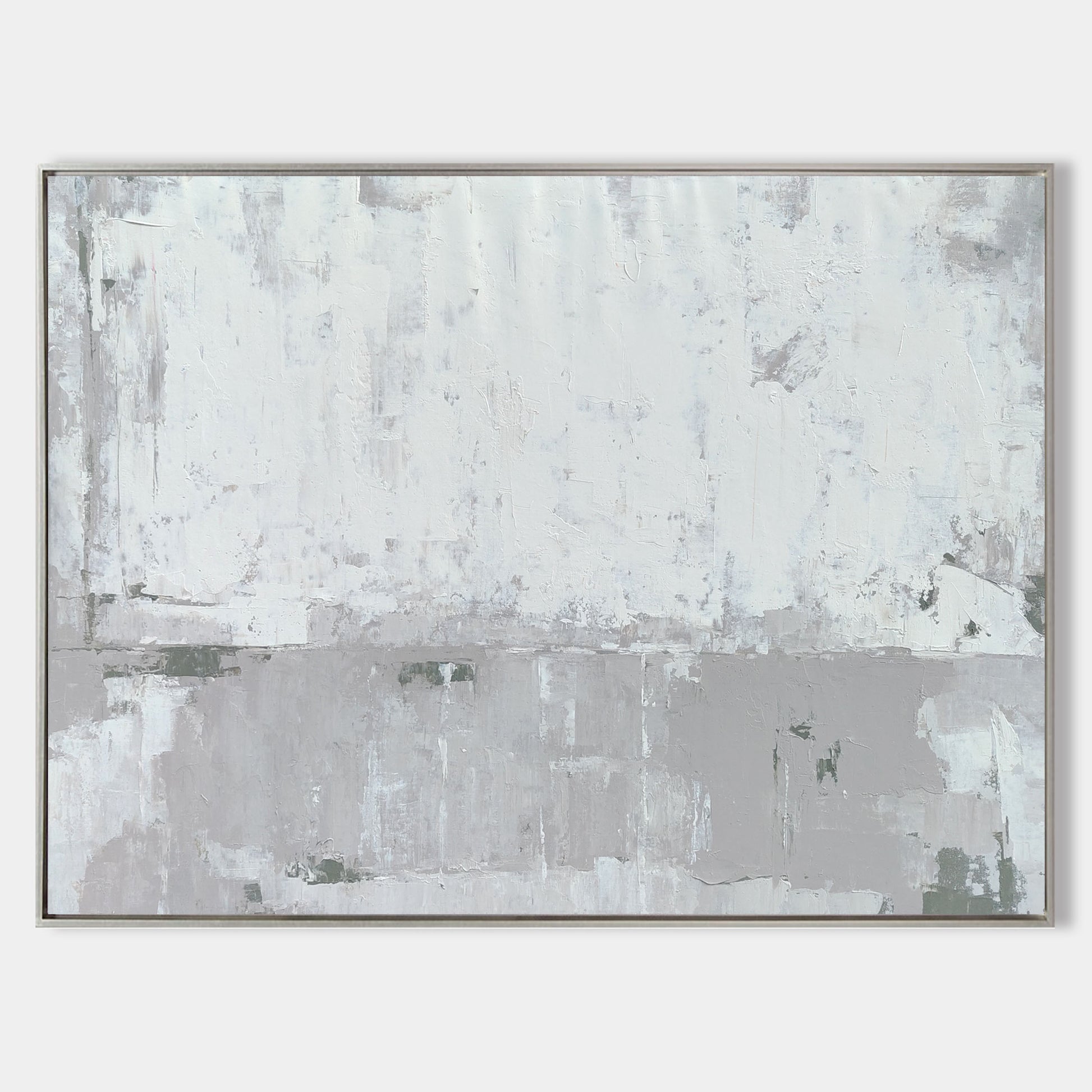 White And Grey Abstract Painting ABAH90 - Neutralighting