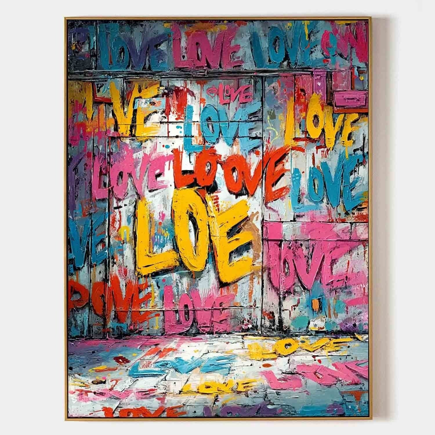 Wall Art Graffiti LOVE Colorful Pop Art - Neutralighting