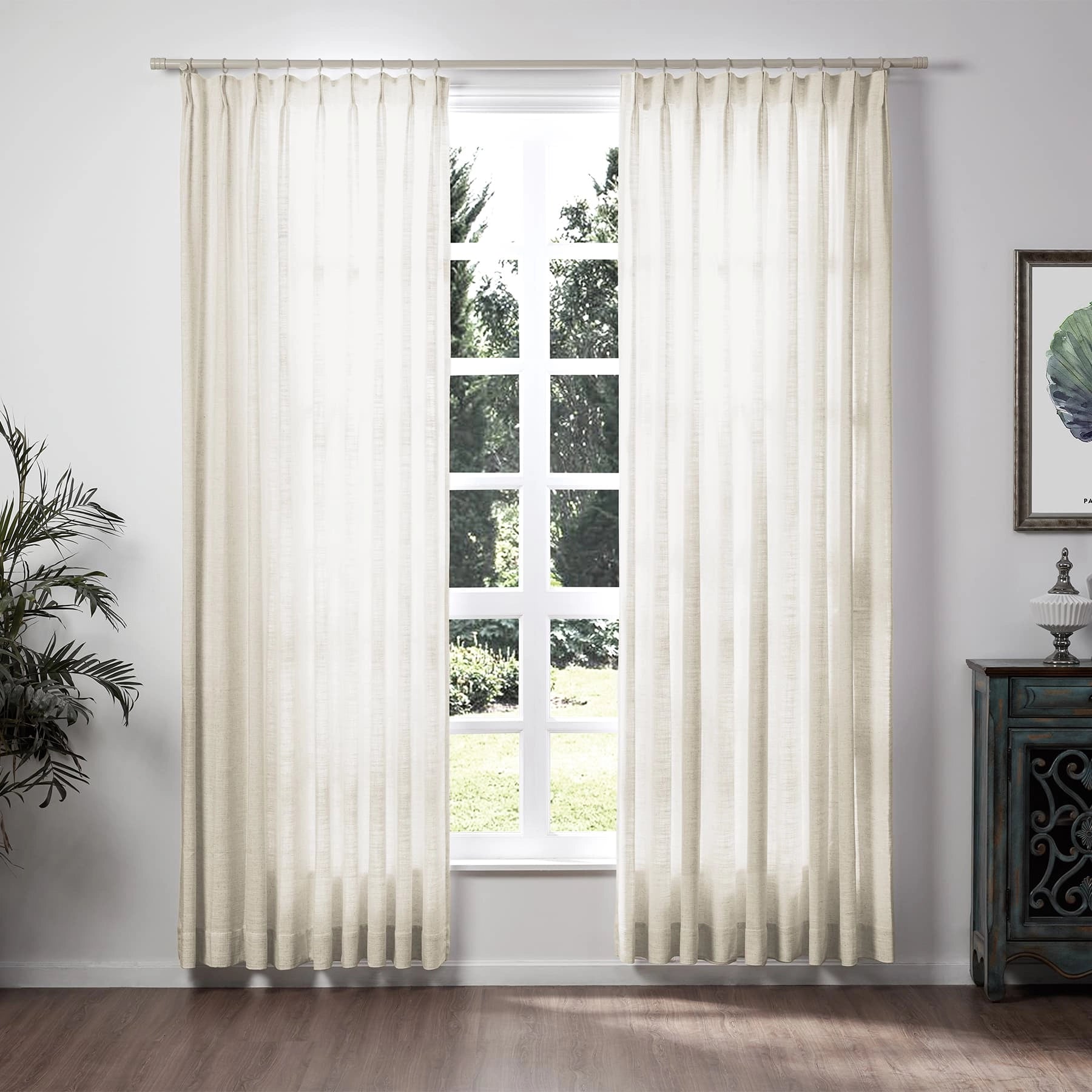 Lily Linen Curtains & Drapes Soft Top-Neutral Decor