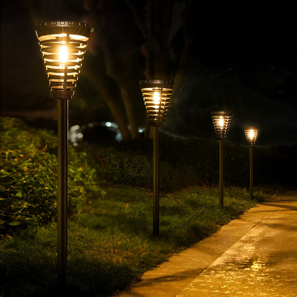 Etel Multi-Ring Cone Solar LED ABS Outdoor Pathway Lights