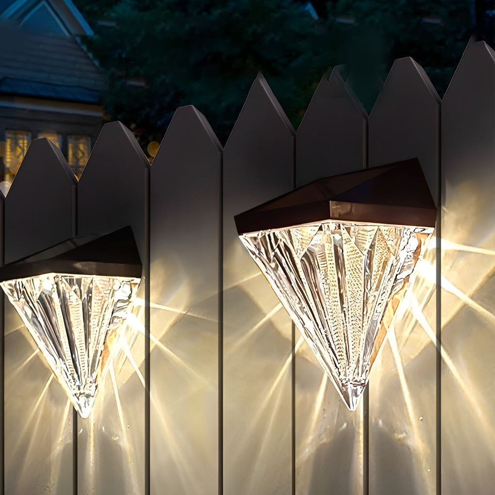 Iaac Geometric LED Solar ABS Outdoor Wall Lights
