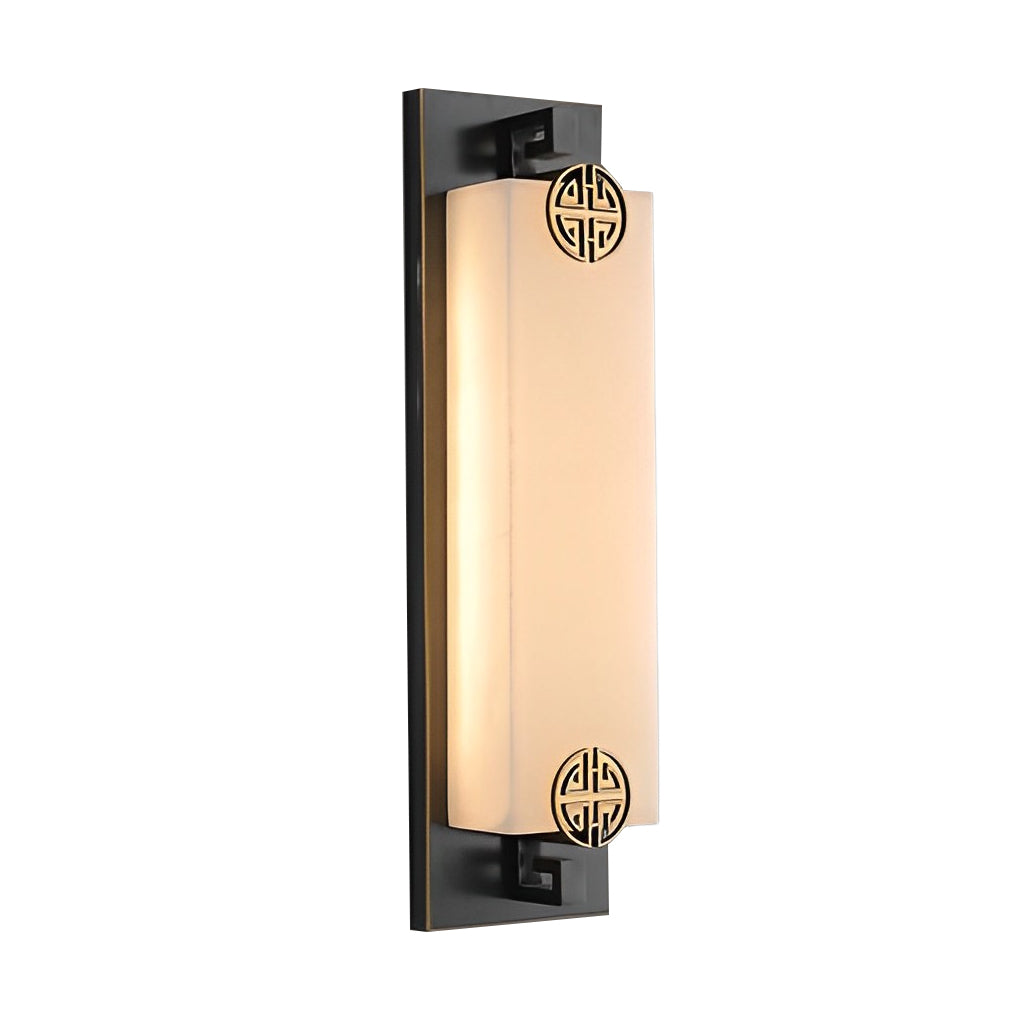 Frank LED Classic Retro Copper Marble Outdoor Wall Lights