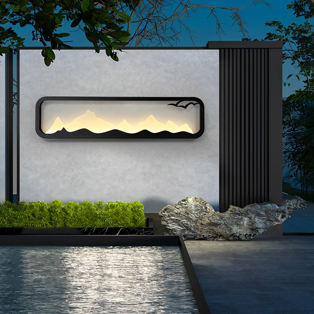Geneva Rectangular Scenery Outdoor Wall Lamp