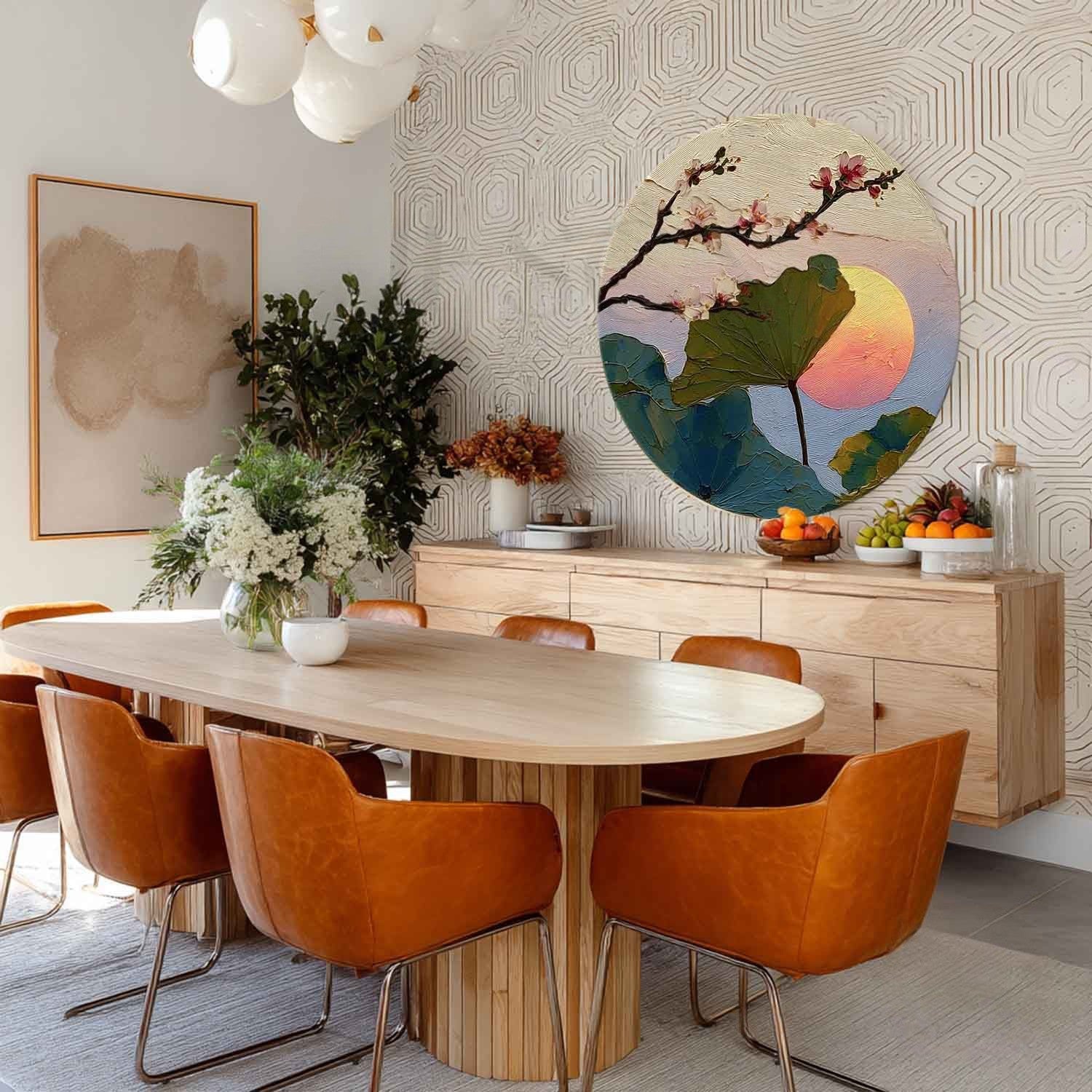 Wall Art Cherry Blossom Lotus Pink - Neutralighting