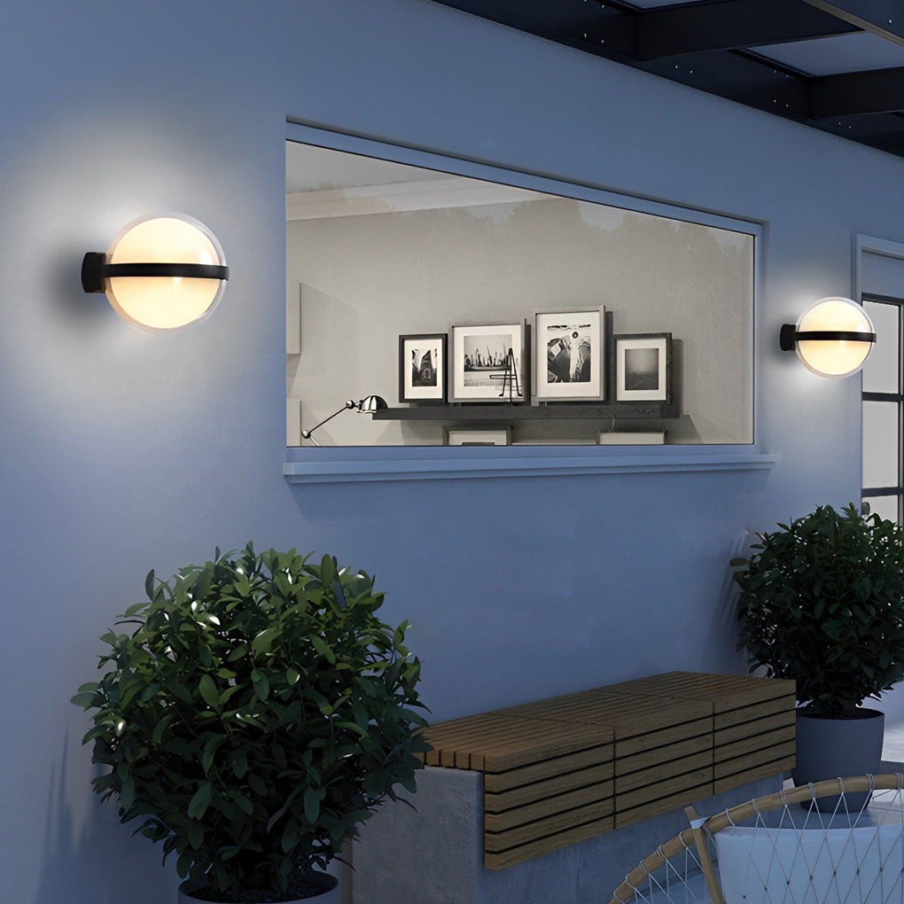 Sirea Creative Round LED Outdoor Wall Lamp