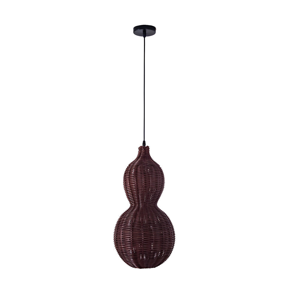 Bata Woven Gourd Rattan Outdoor Pendant Light