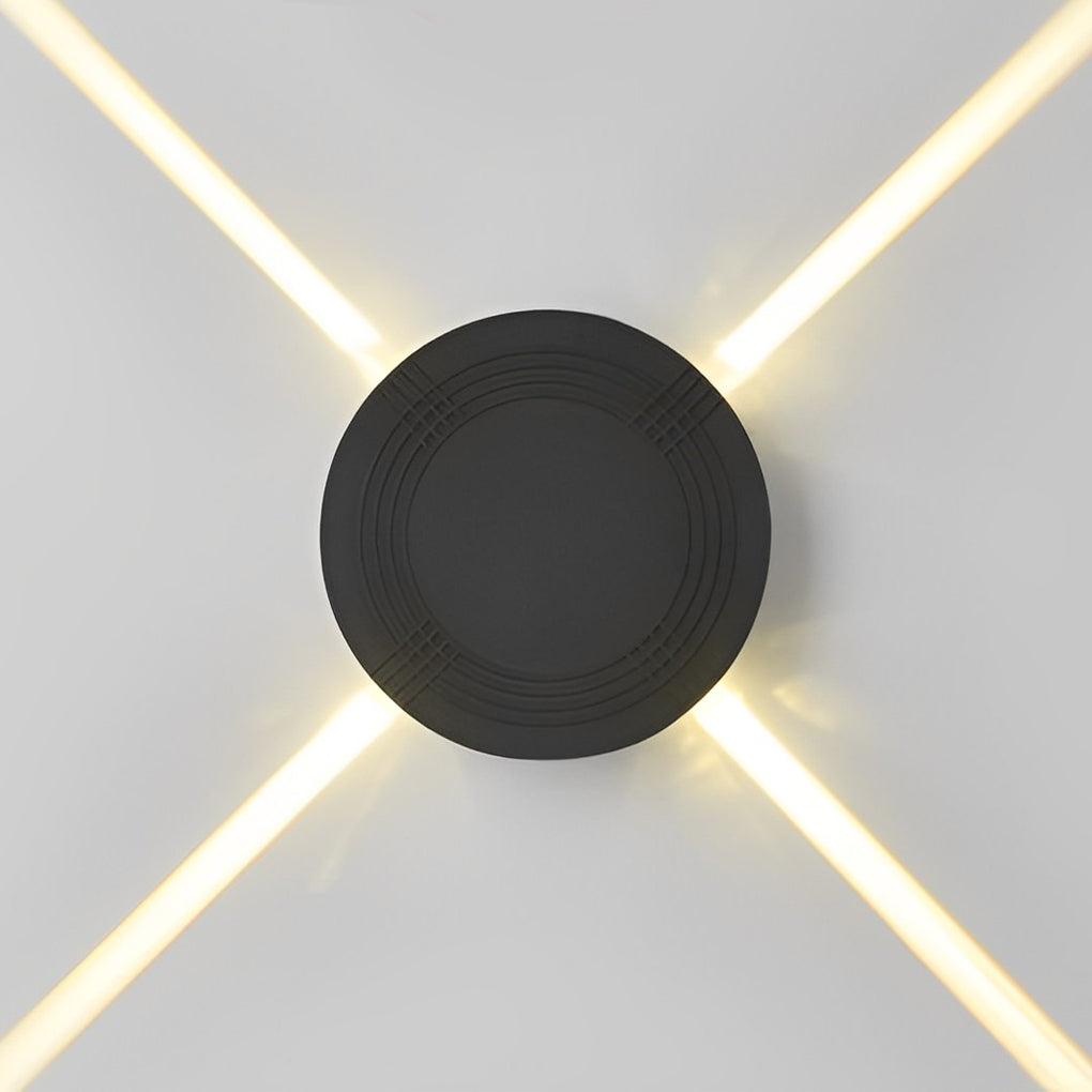 Mude LED Cross Star Modern Outdoor Wall Lamp