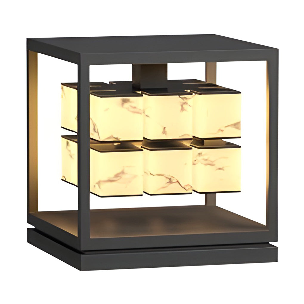 Herdsm Square LED Modern Steel Outdoor Post Caps Lights