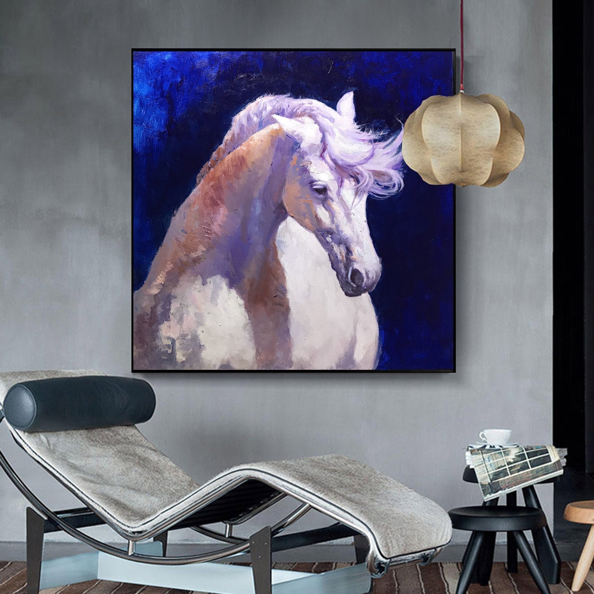 White Horse Portrait Painting ANH25 - Neutralighting