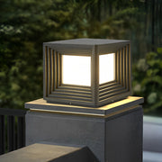 Square Creative LED Modern Steel Outdoor Post Caps Lights