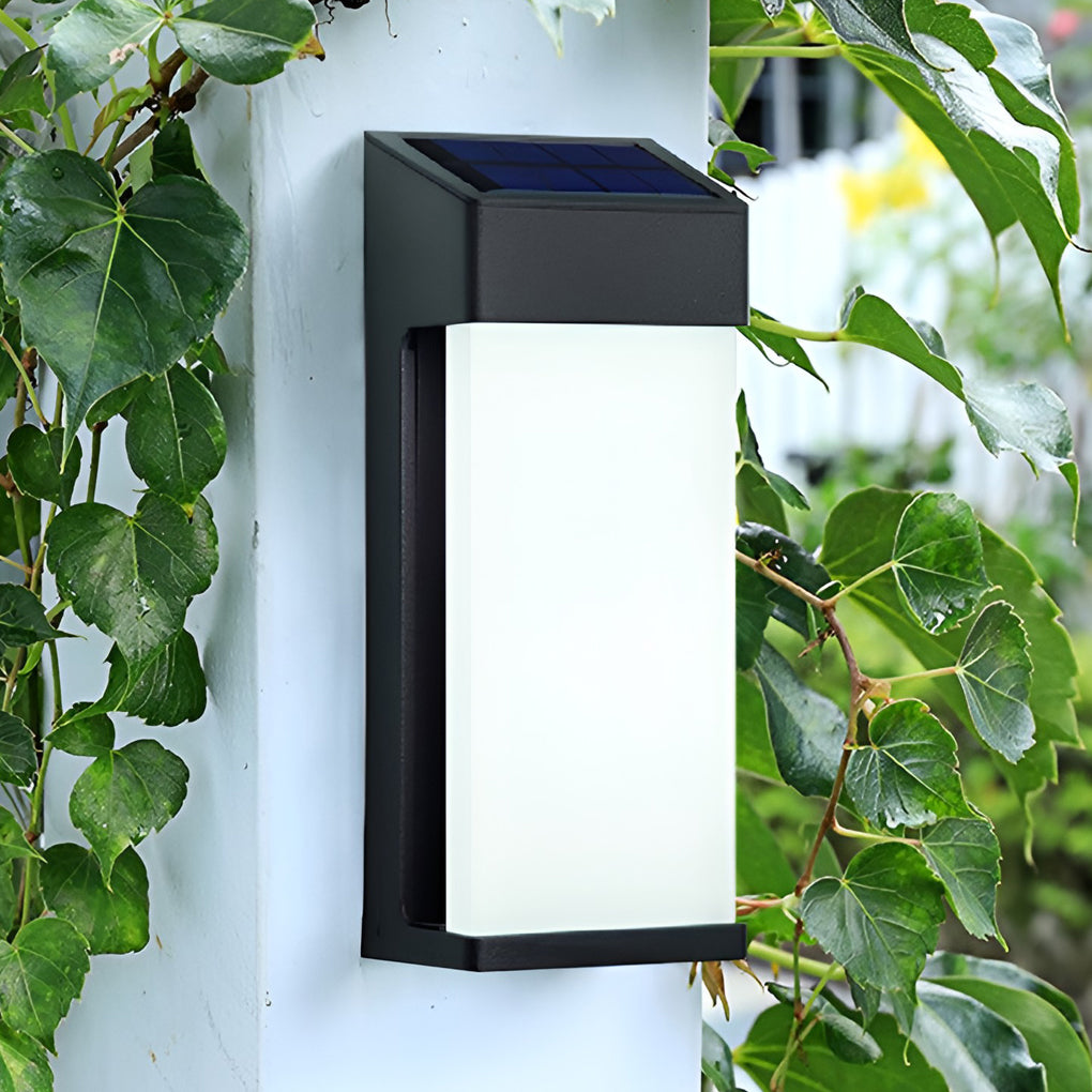 Laon Rectangular LED Light-controlled Outdoor Sconce Light