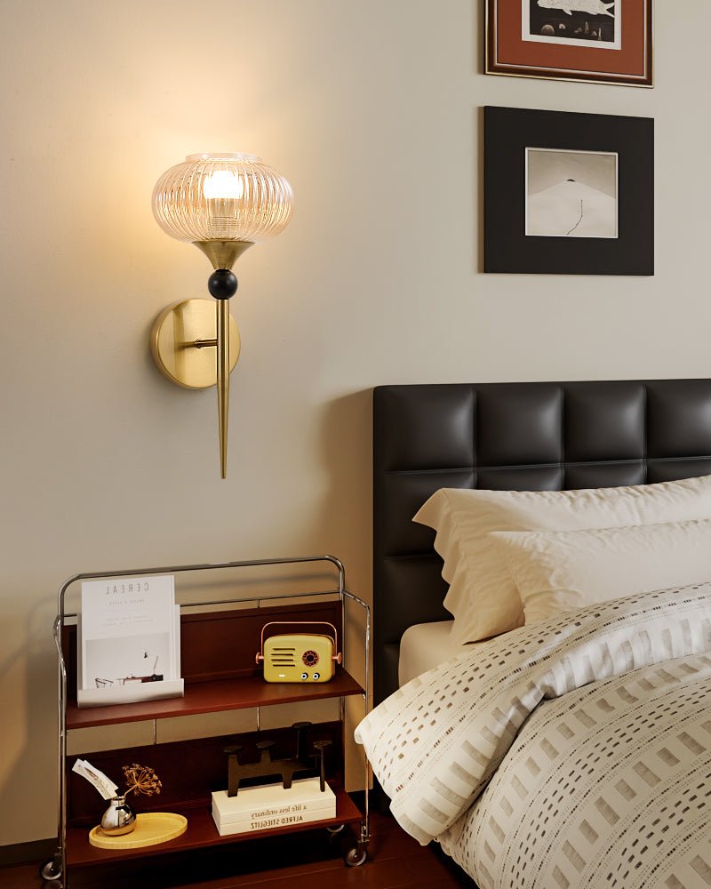 Thyr Ribbed Wall Sconce-Neutral Decor