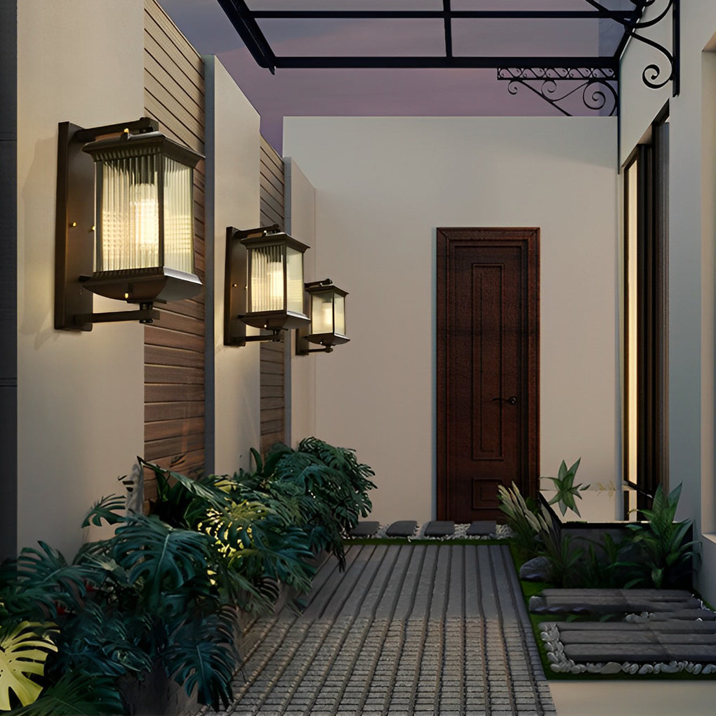 Kala Creative Shade Retro Glass Outdoor Wall Lights