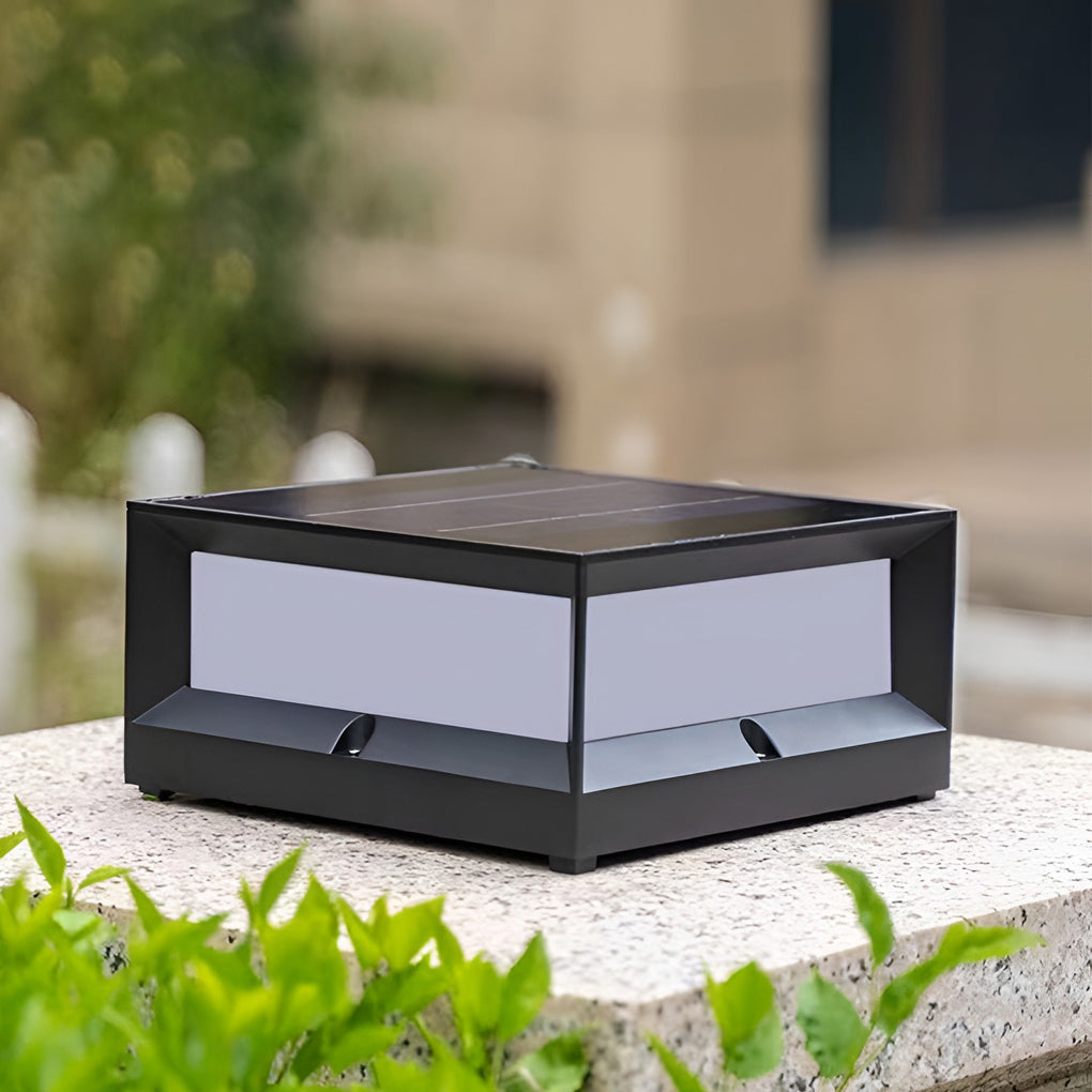 Una Square Unique Modern Solar Outdoor Lights