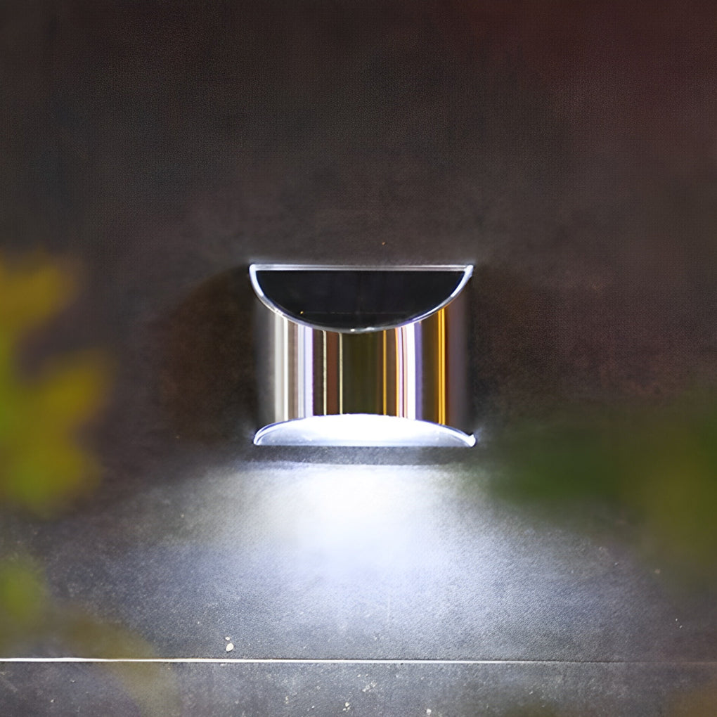 Lacy Minimalist Silver Modern Solar Stainless Steel Wall Lamp
