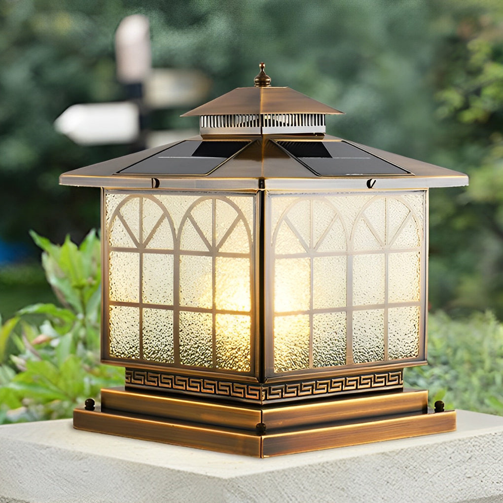 Octavia Classical LED Bronze Solar Outdoor Post Caps Lights