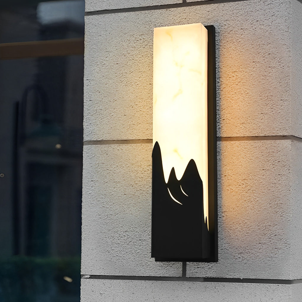 Madnn Creative Scenery LED Retro Marble Outdoor Sconces Light