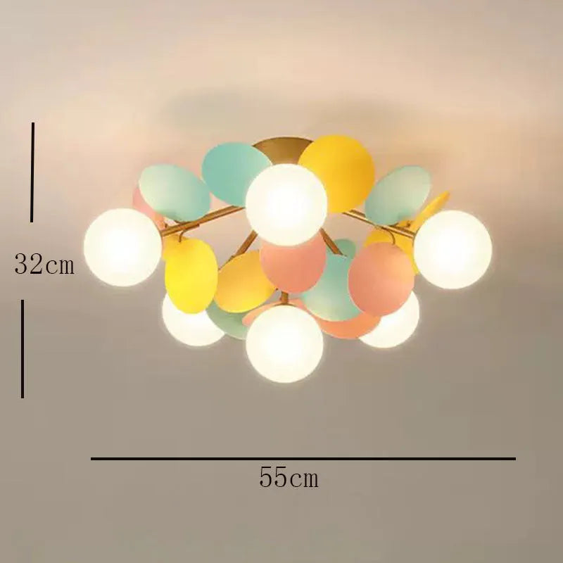 Aria Modern Bubble Cluster Ceiling Light, Colorful - Neutral Decor