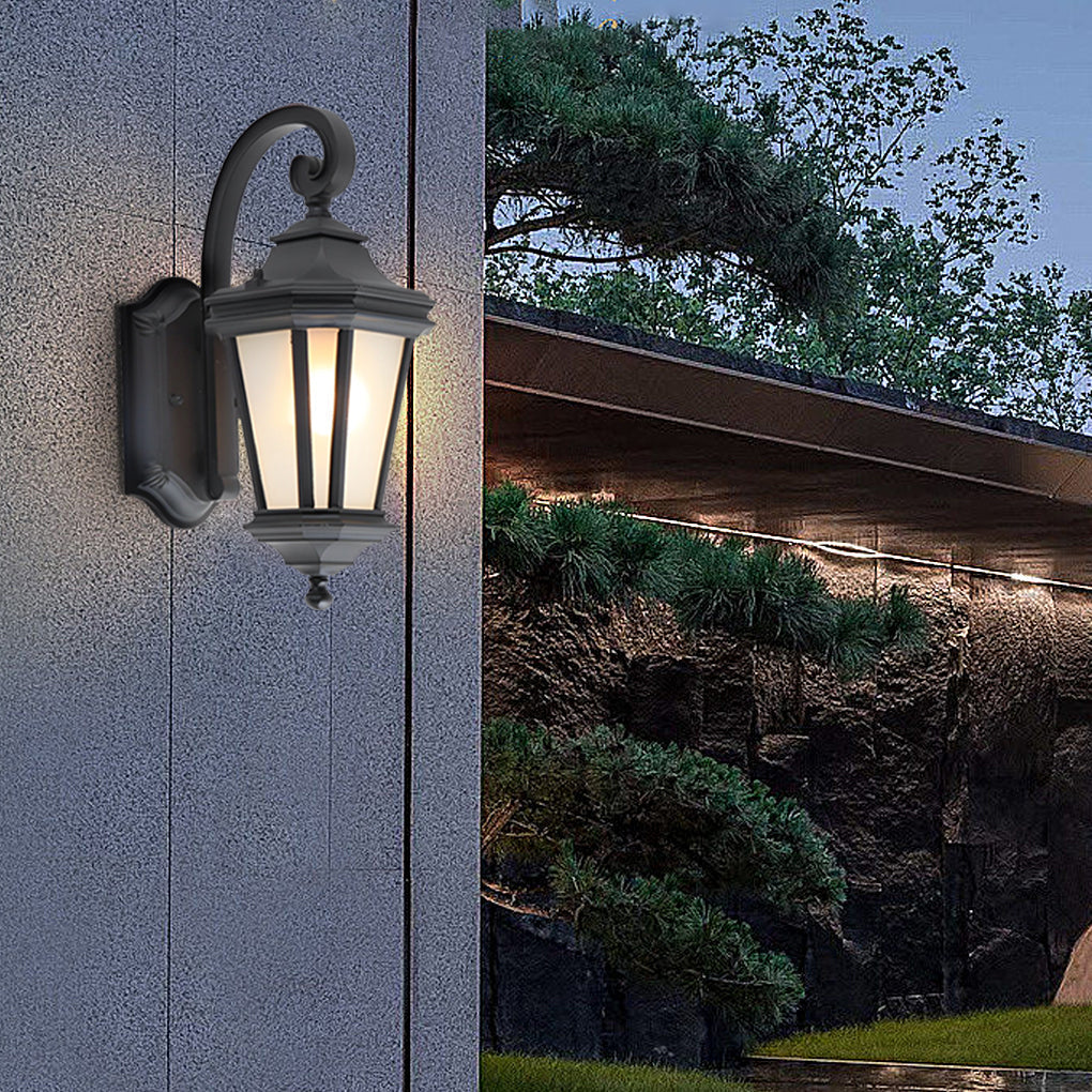 Guinevere Minimalist Frosted European Glass Outdoor Wall Lamp