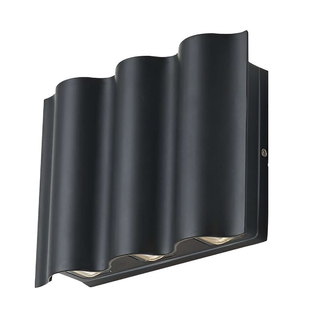 Ethanael Arc Wave Cool Glass Outdoor Wall Mounted Lights