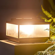 Glynn Square Intelligent Timing Modern Glass Outdoor Fence Post Lights