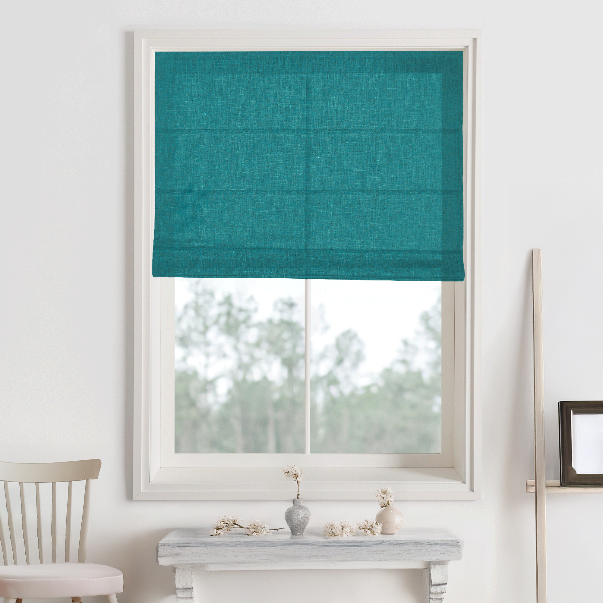 Bella Cotton Roman Shades & Blinds-Neutral Decor