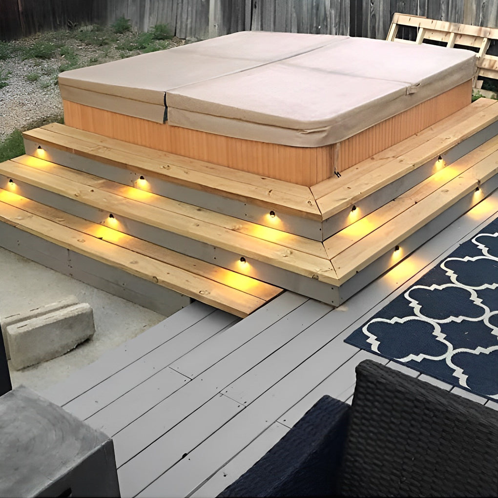 Yonda Hallf Moon LED Deck Outdoor Wall Mounted Step Lights