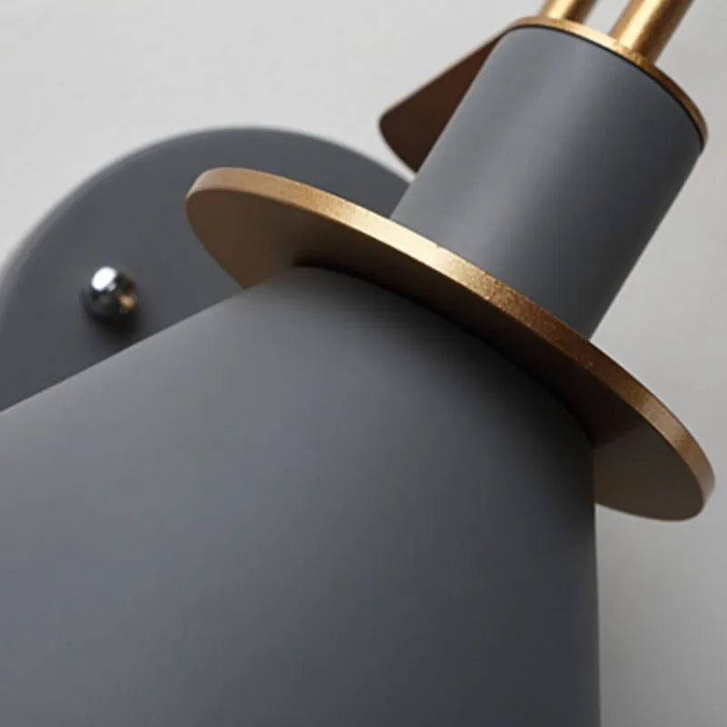 Valentina Vintage Horn Shape Metal Wall Lamp, Living room/Bedroom/Bathroom - Neutral Decor