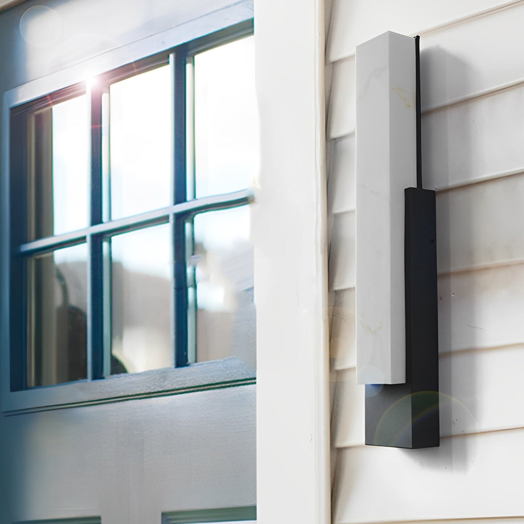 Mirabelle Imitation Shade LED Modern Marble Outdoor Wall Light