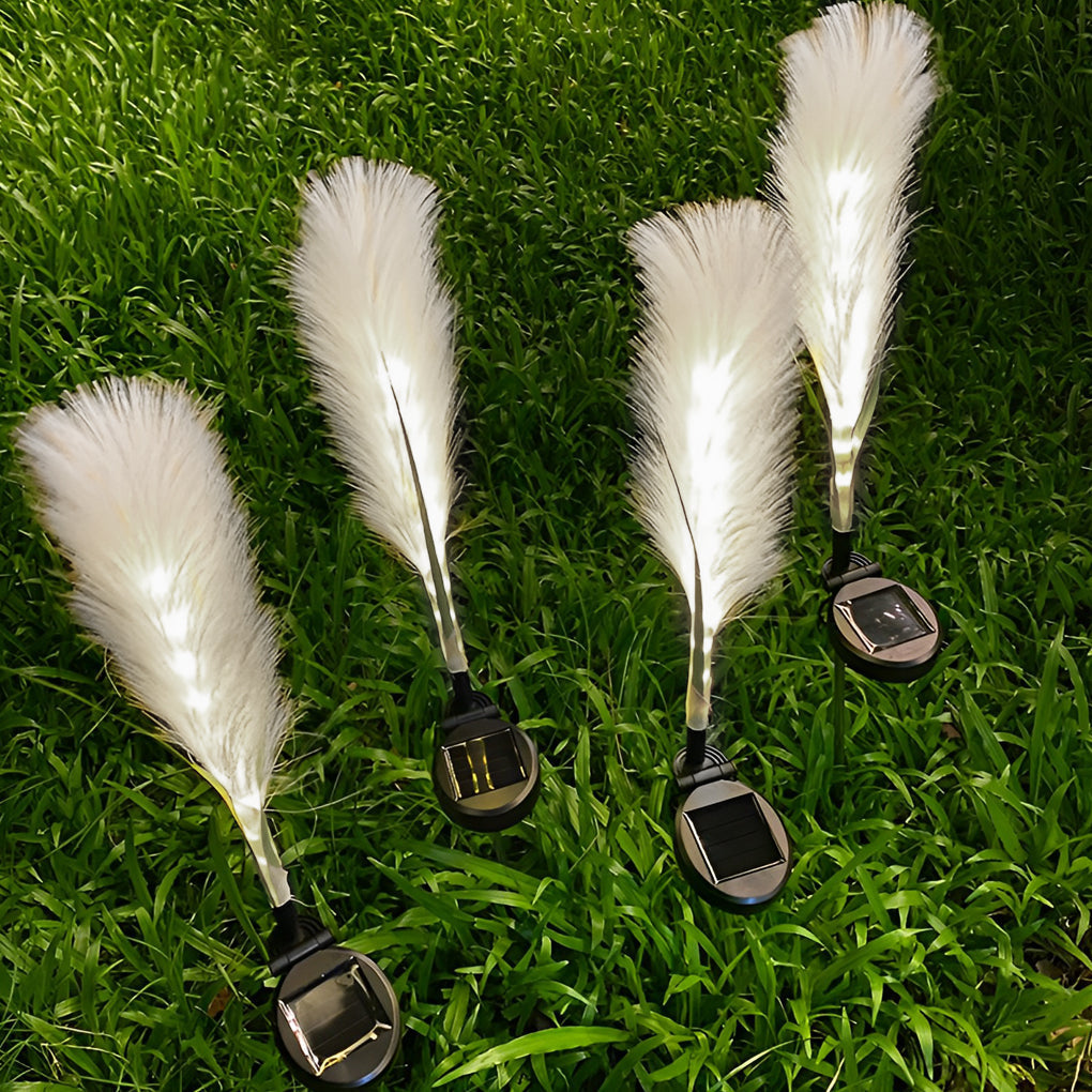 Sorrul Hairy Reed LED Solar Steel Outdoor Lawn Lamps