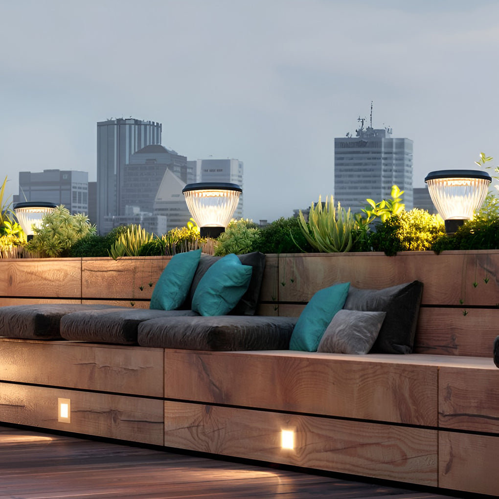 Plans Round LED Modern Outdoor Post Caps Pillar Light