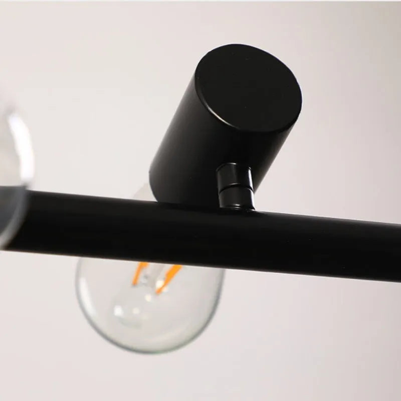 Epoch Vintage LED Chandelier Black Metal Dining/Living Room/Bar - Neutral Decor
