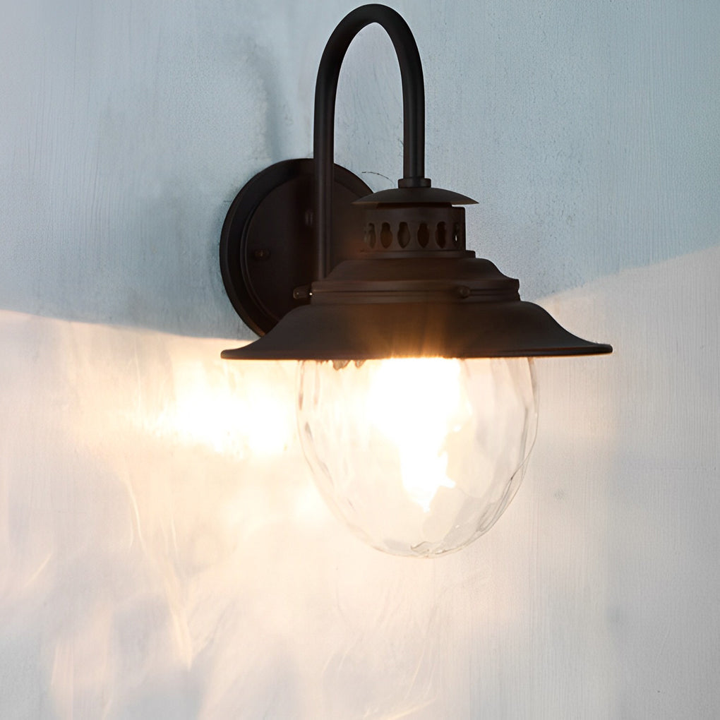 Quenby Creative LED Modern Glass Outdoor Wall Lamp