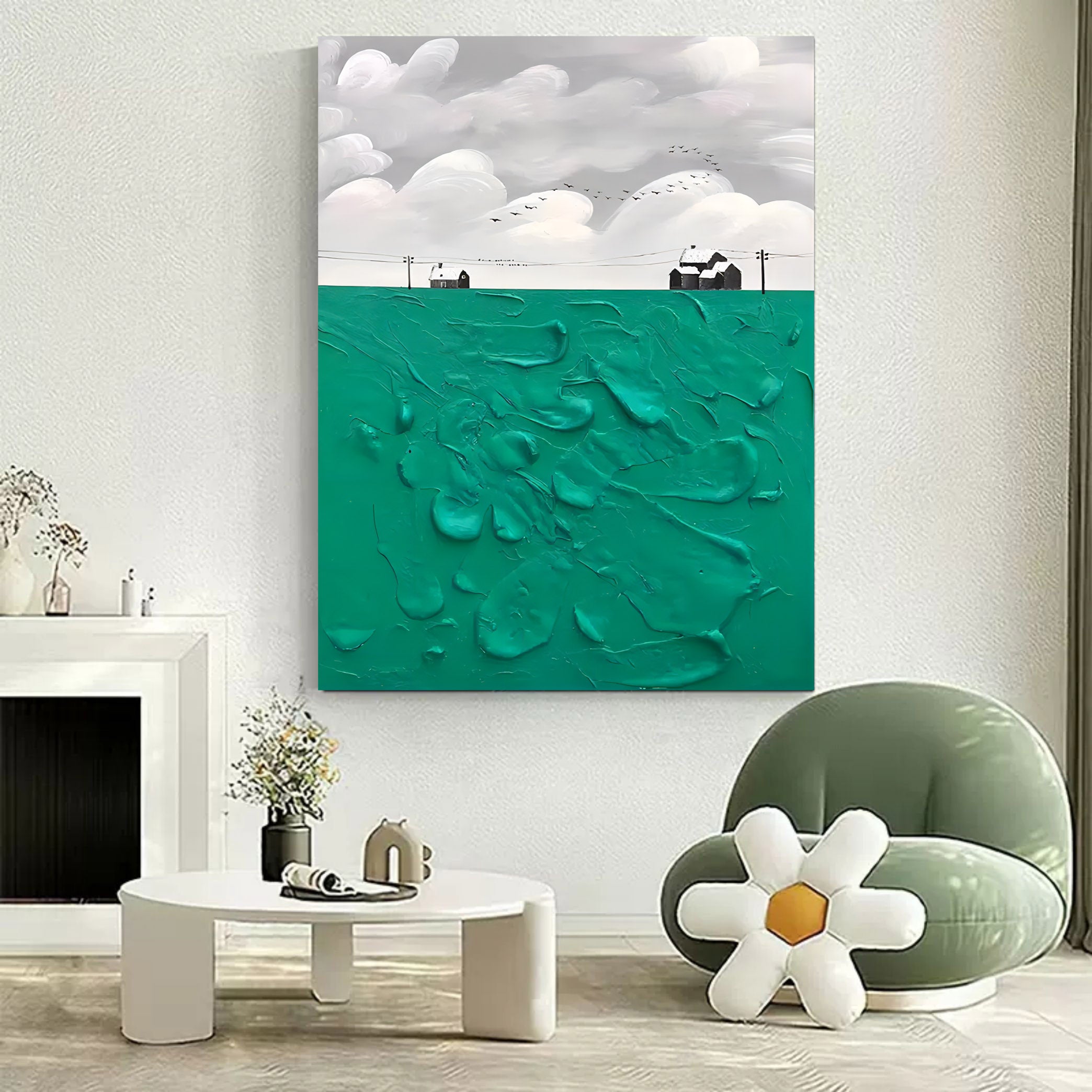 Plaster Art Texture Painting SG199 - Neutralighting