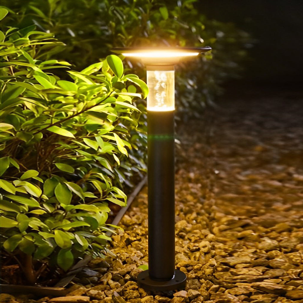 Nancy Solar Round Top Disk Down Path Lighting